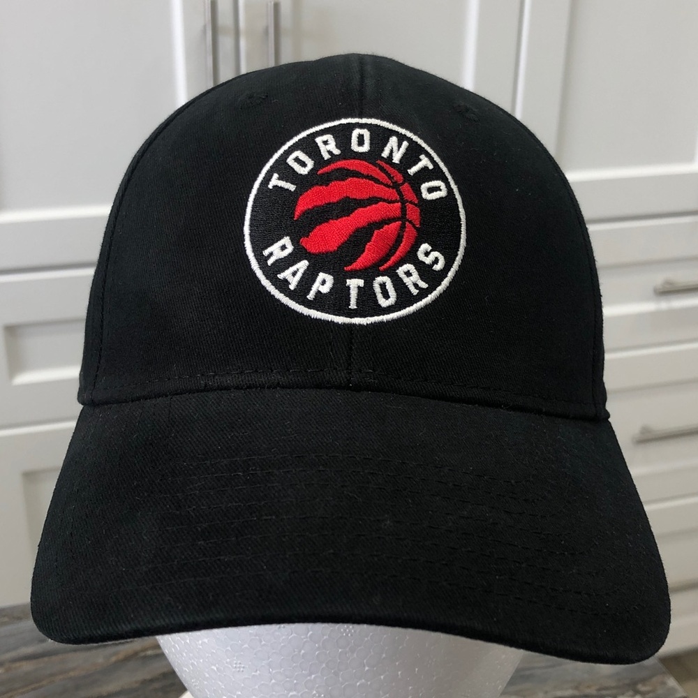 Fan Favorite Toronto Raptors Adjustable Cotton Ball Cap – Black – NBA Licensed